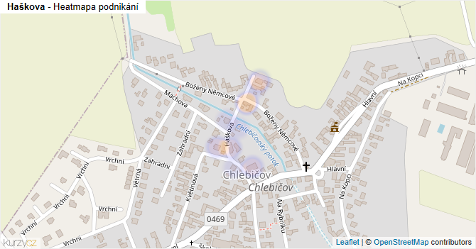 Haškova - mapa podnikání