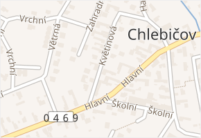 Květinová v obci Chlebičov - mapa ulice