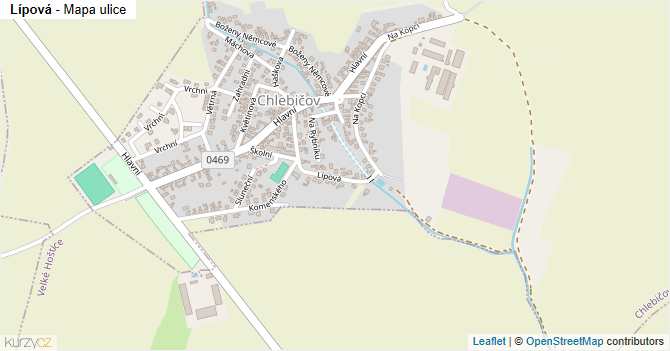 Lípová - mapa ulice