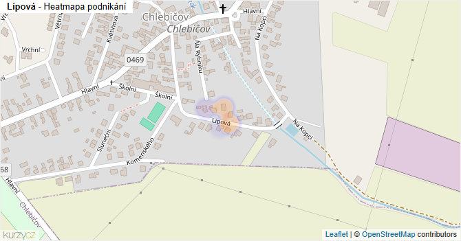 Lípová - mapa podnikání