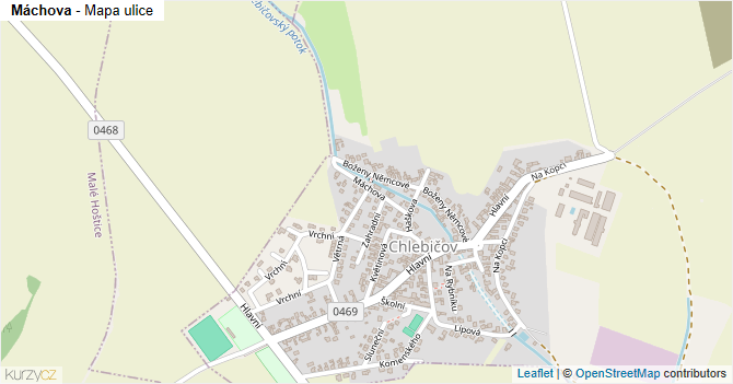 Máchova - mapa ulice