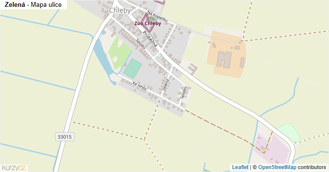 Zelená - mapa ulice
