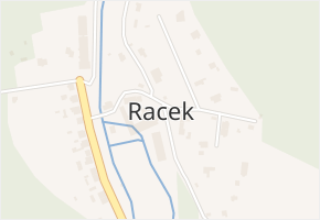 Racek v obci Chlístov - mapa části obce