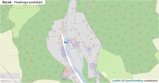 Racek - mapa podnikání