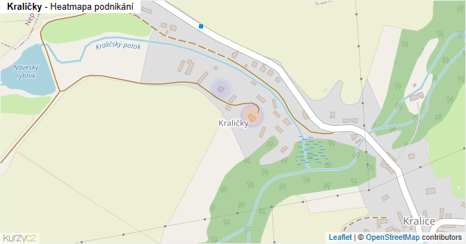 Kraličky - mapa podnikání