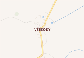 Všesoky v obci Chlístovice - mapa části obce