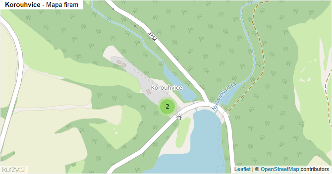 Korouhvice - mapa firem