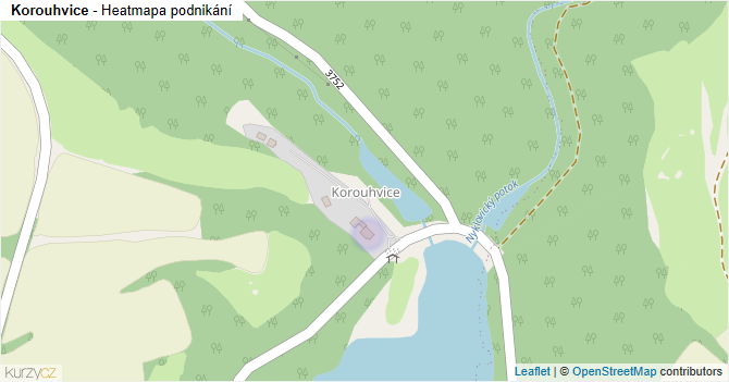Korouhvice - mapa podnikání