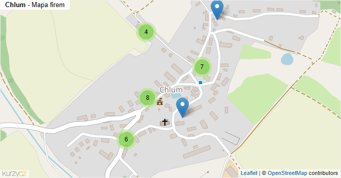 Chlum - mapa firem