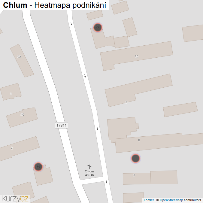 Mapa Chlum - Firmy v obci.