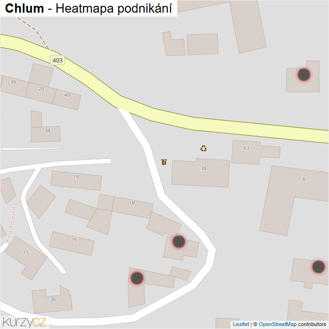 Mapa Chlum - Firmy v obci.