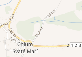 Dolina v obci Chlum Svaté Maří - mapa ulice