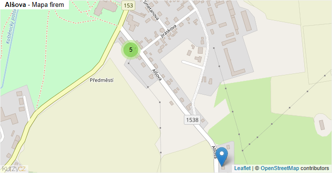 Alšova - mapa firem