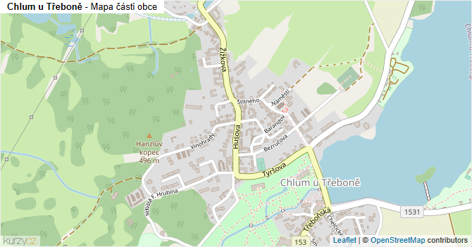Chlum u Třeboně - mapa části obce
