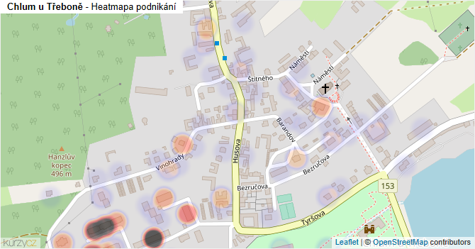 Chlum u Třeboně - mapa podnikání
