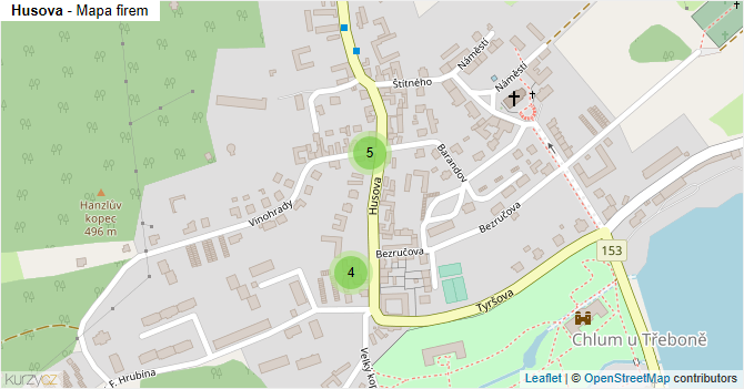 Husova - mapa firem