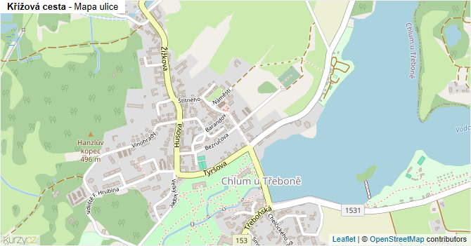 Křížová cesta - mapa ulice