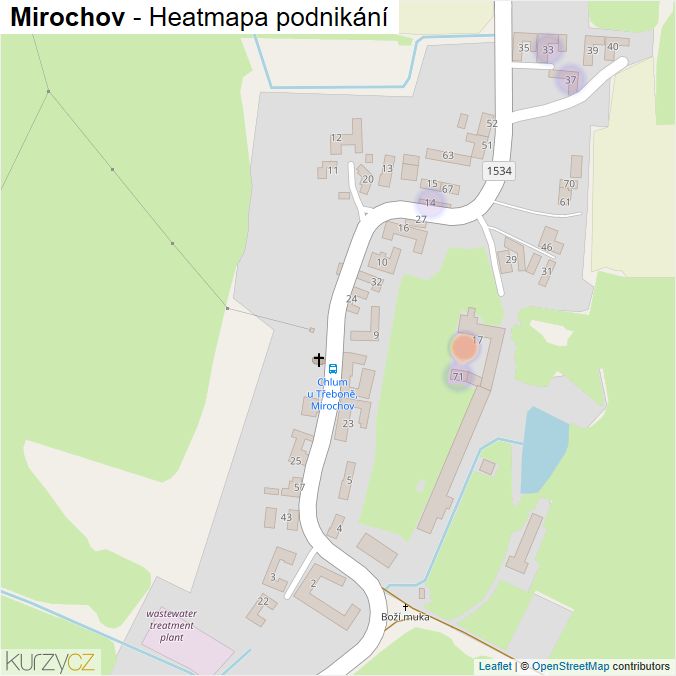 Mapa Mirochov - Firmy v části obce.