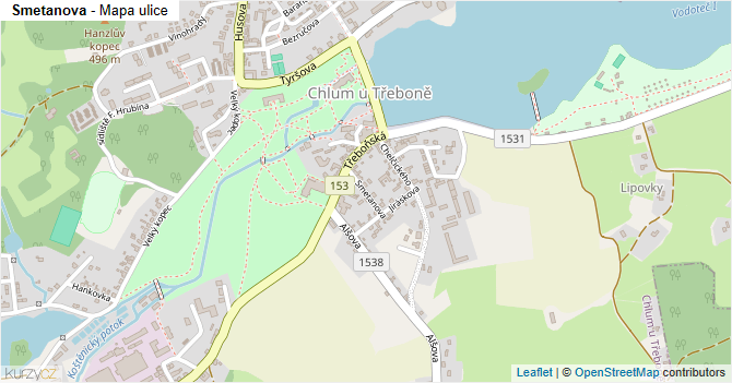 Smetanova - mapa ulice