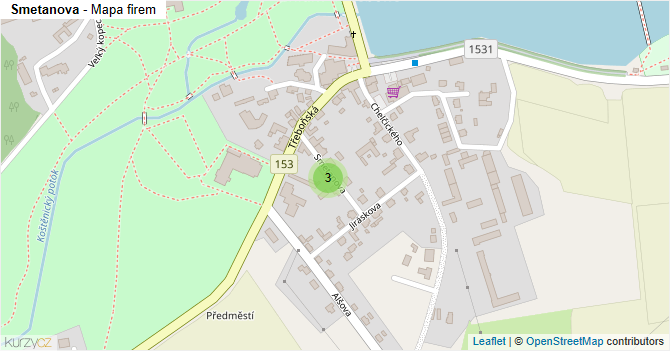 Smetanova - mapa firem