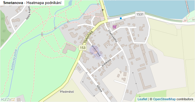 Smetanova - mapa podnikání