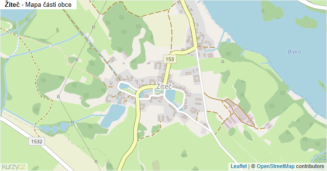 Žíteč - mapa části obce
