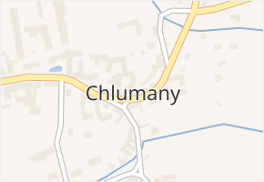Chlumany v obci Chlumany - mapa části obce