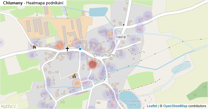 Chlumany - mapa podnikání