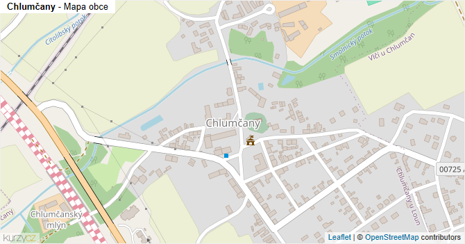 Chlumčany - mapa obce