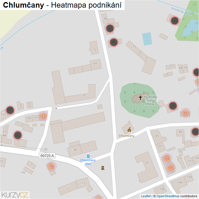 Mapa Chlumčany - Firmy v obci.