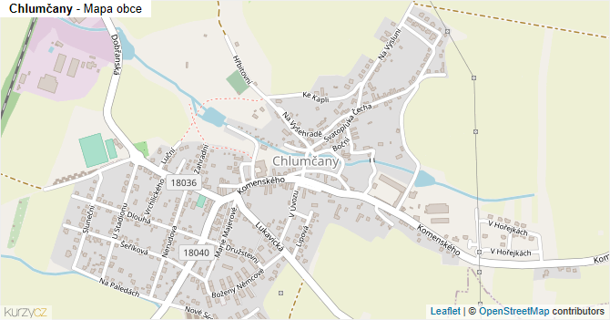 Chlumčany - mapa obce