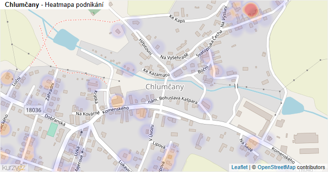 Chlumčany - mapa podnikání