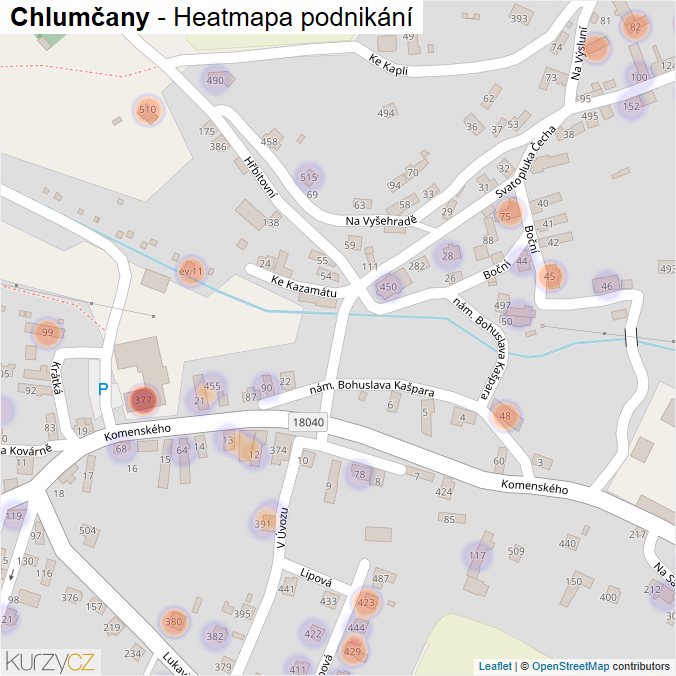 Mapa Chlumčany - Firmy v obci.