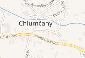 nám. Bohuslava Kašpara v obci Chlumčany - mapa ulice