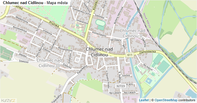 Chlumec nad Cidlinou - mapa města