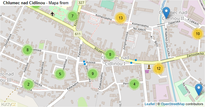 Chlumec nad Cidlinou - mapa firem