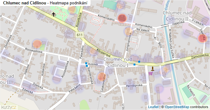 Chlumec nad Cidlinou - mapa podnikání