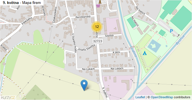 9. května - mapa firem