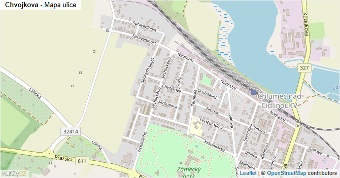 Chvojkova - mapa ulice