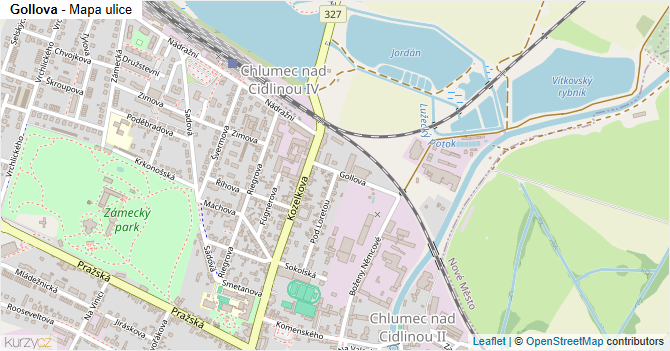 Gollova - mapa ulice