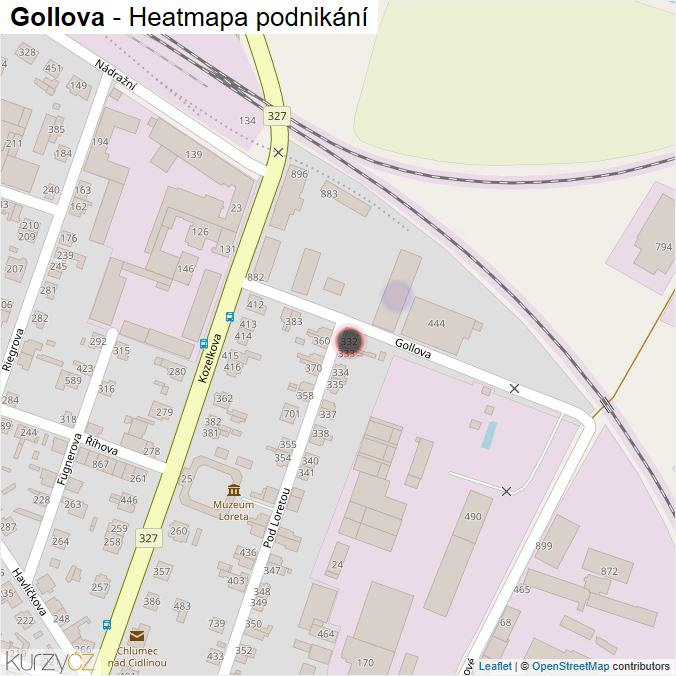 Mapa Gollova - Firmy v ulici.