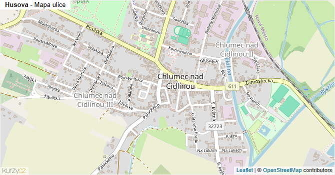 Husova - mapa ulice