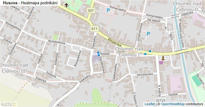 Husova - mapa podnikání