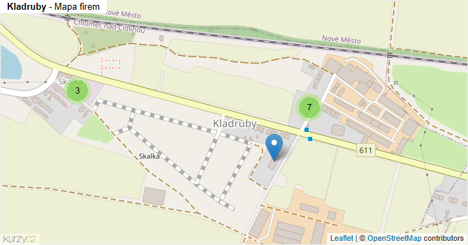Kladruby - mapa firem