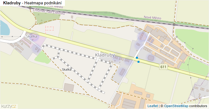 Kladruby - mapa podnikání