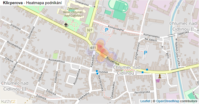 Klicperova - mapa podnikání