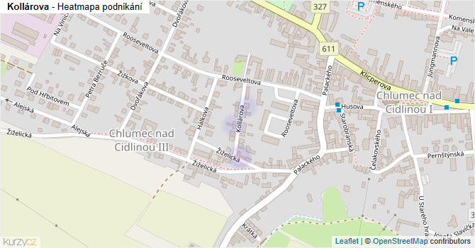 Kollárova - mapa podnikání