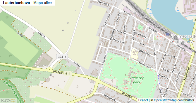 Lauterbachova - mapa ulice
