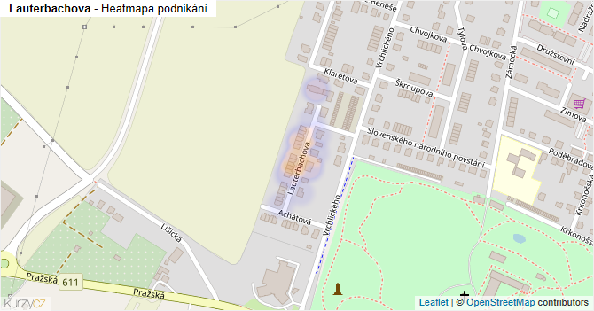 Lauterbachova - mapa podnikání