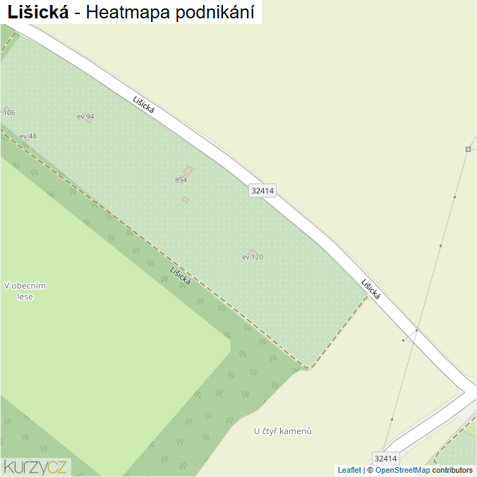 Mapa Lišická - Firmy v ulici.